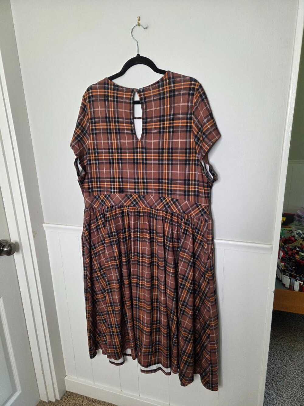 TORRID Brown Tartan Plaid Ponte Dress NWT - Picture 6 of 6